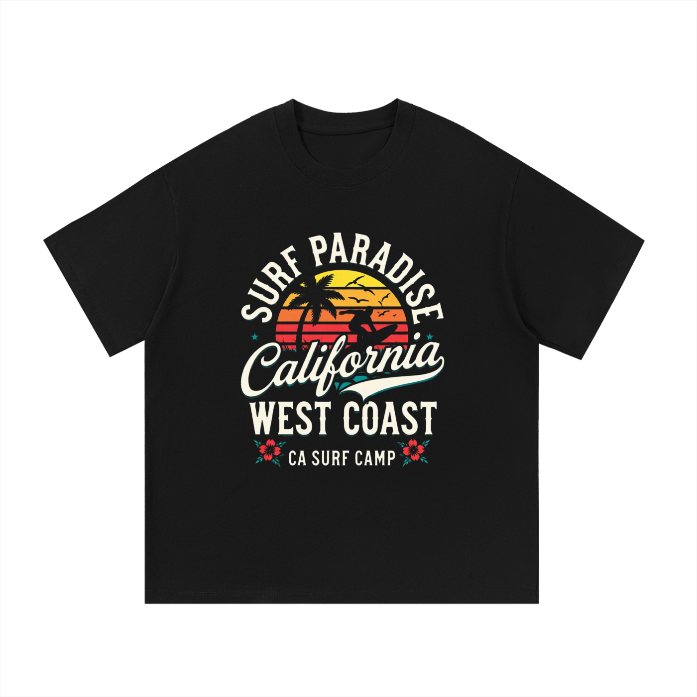 surf,paradise,california,coast,camp,west,tee,Tshirt